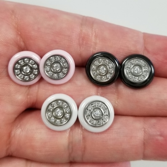 fstepka Jewelry - Bundle of 3 Ceramic Stud Earrings